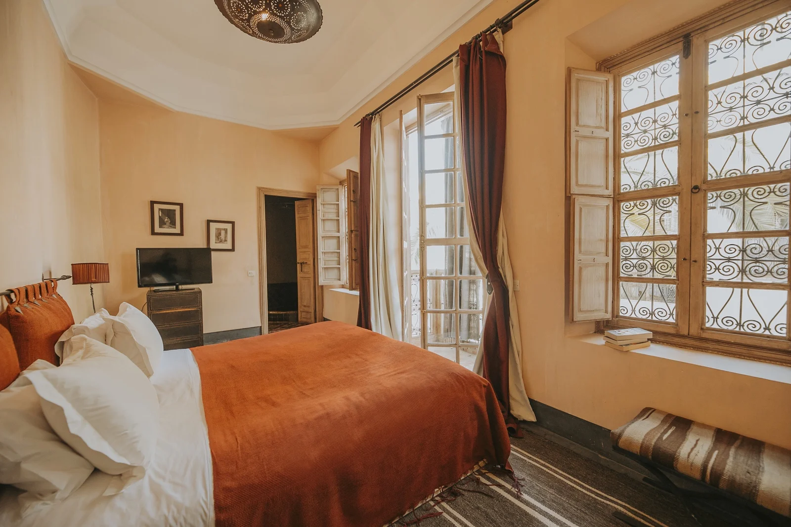 The Africaine Superior Room at Dar Zelda, with its African-inspired décor