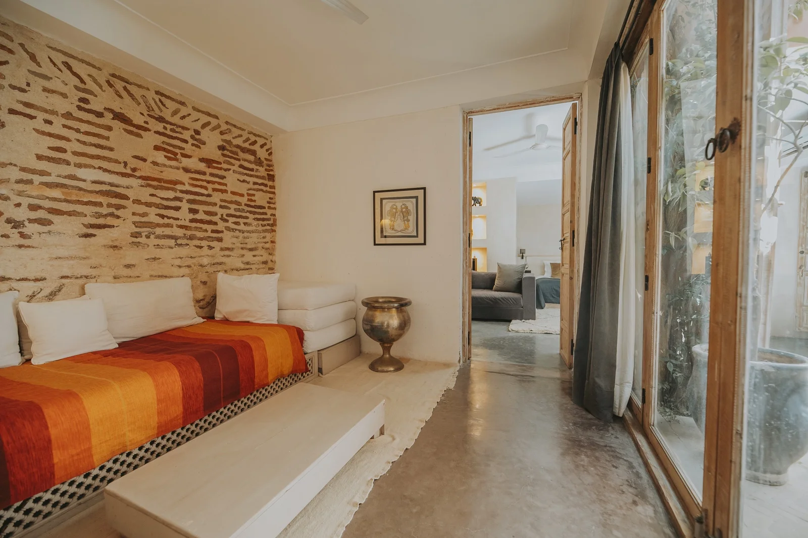 The private courtyard of the Patio Suite at Dar Zelda, a step from the fountain — view 2